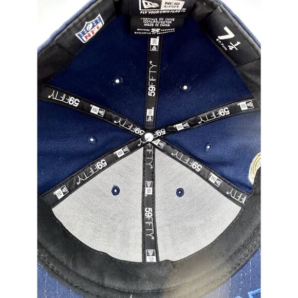 Brand New NEW ERA Los Angeles Rams 59FIFTY Fitted Hat 7 1/4 NFL Blue - Picture 12 of 15